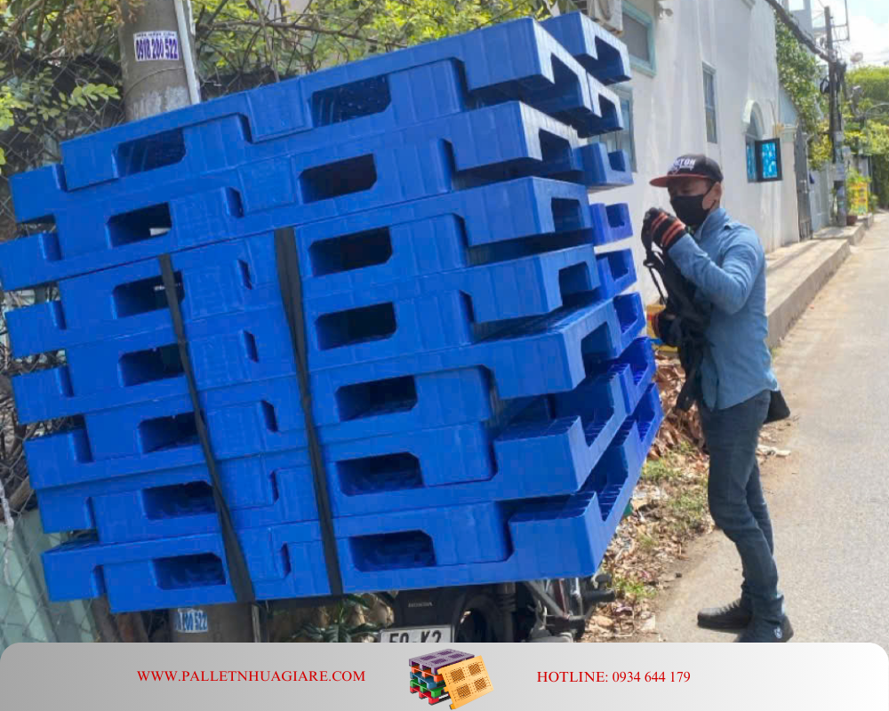 Pallet nhựa 1000x600x100 mặt lưới