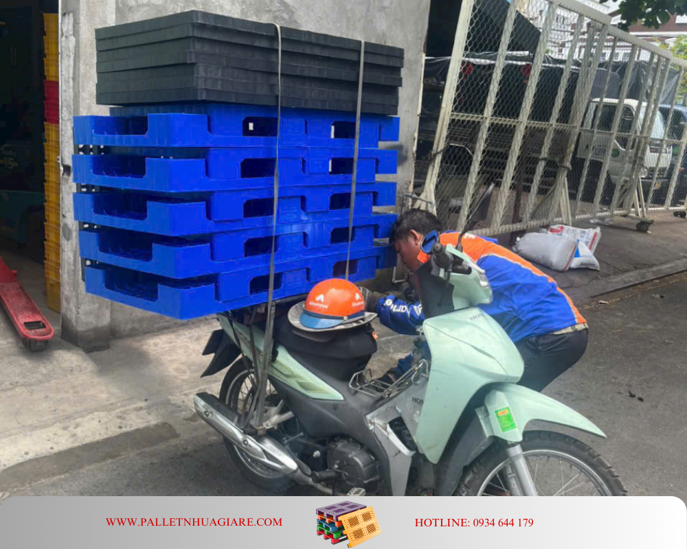 Pallet nhựa 1000x600x100 mặt lưới