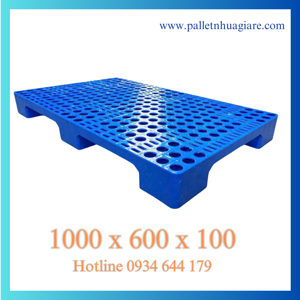 Pallet nhựa 1000x600x100 mặt lưới