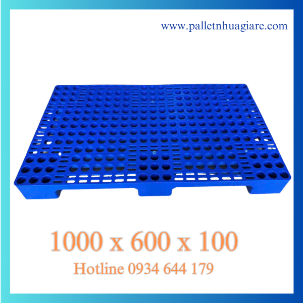 Pallet nhựa 1000x600x100 mặt lưới